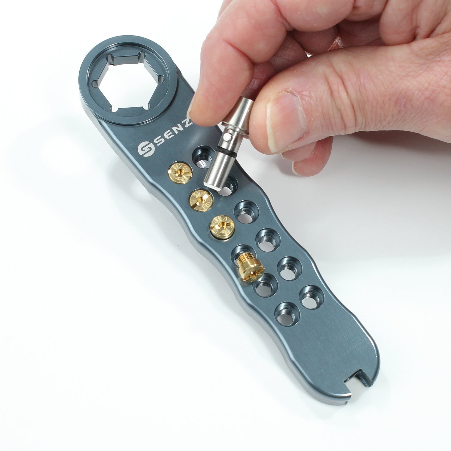 Senzo Rotax Jet Driver Spanner/Holder Driver With Magnet Titanium Colour